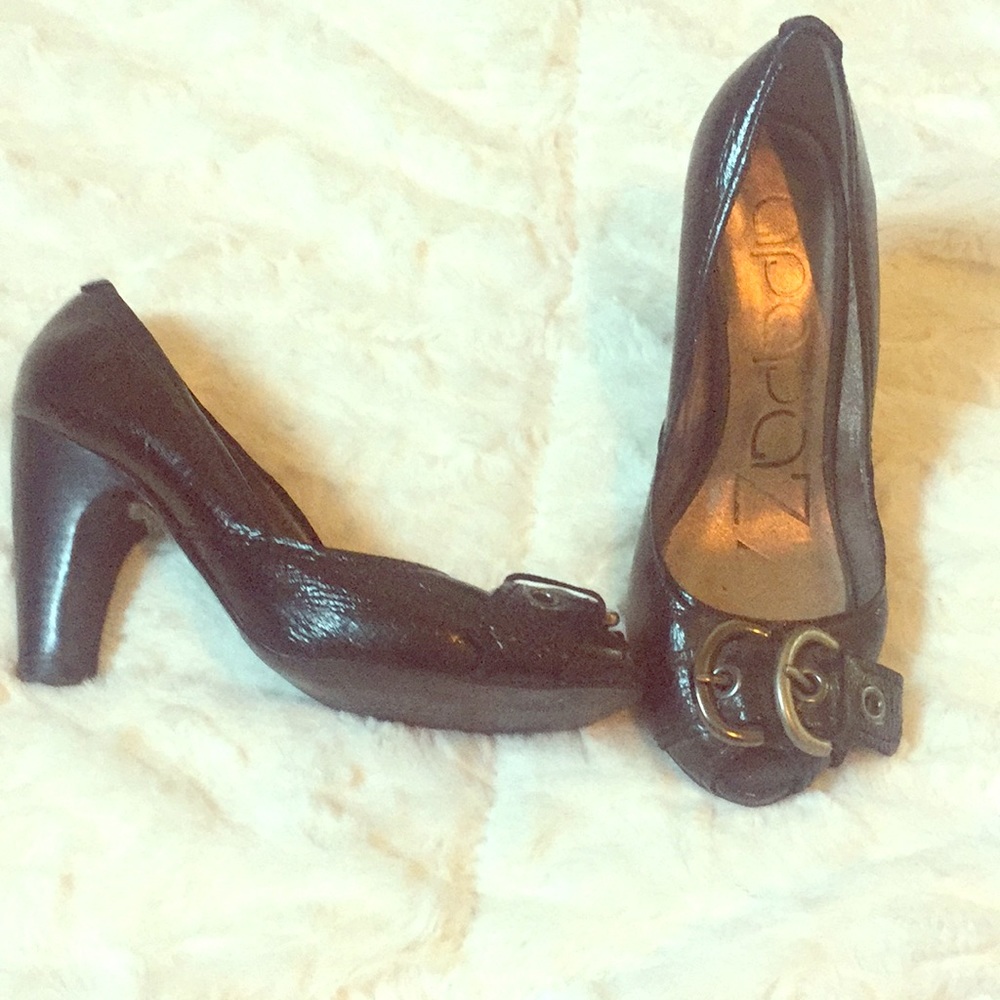 Black chunky heel